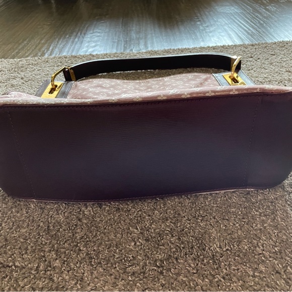 Authentic RARE Vintage Louis Vuitton purse leather trim gold pink/white bucket - Picture 5 of 15